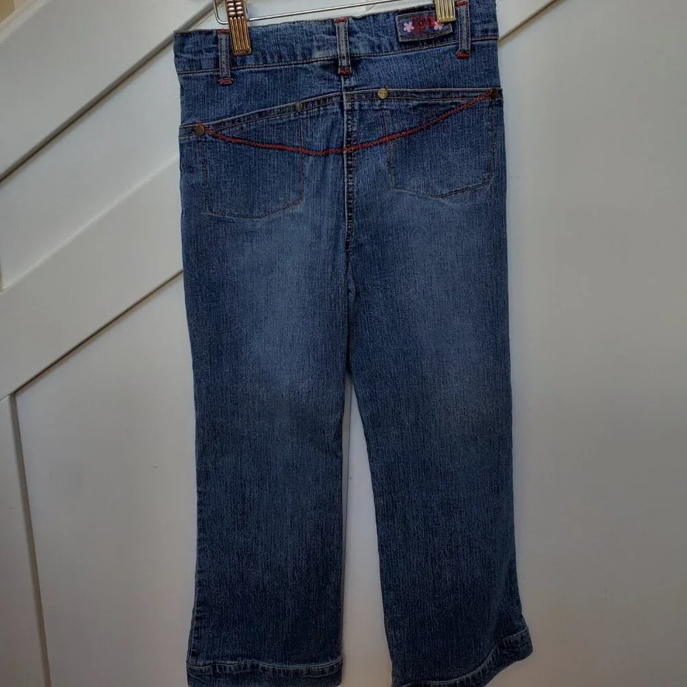 Boho hippie embroidered jeans